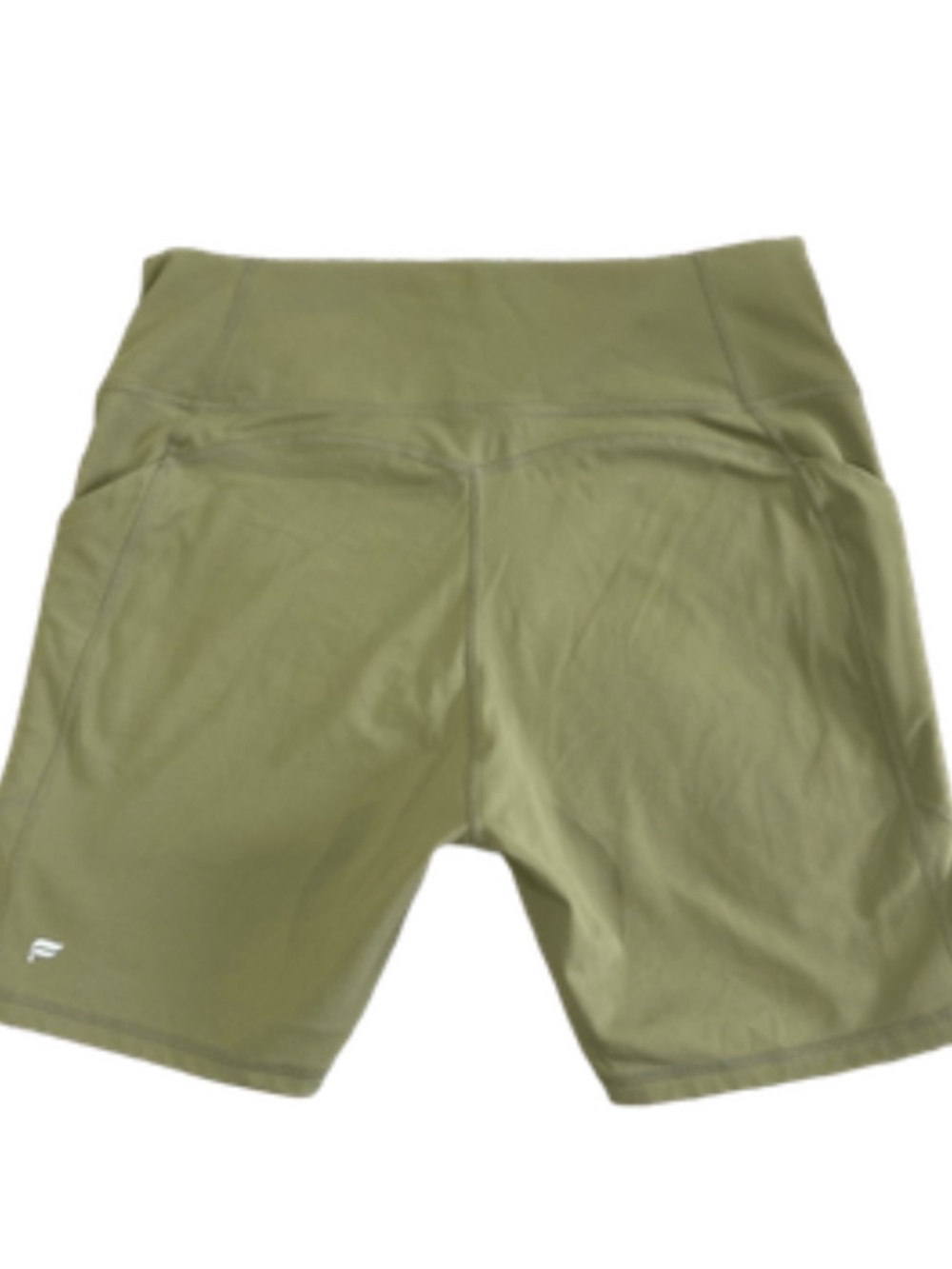 Fabletics PureLuxe Highwaisted Biker Shorts, Olive Green, Size XL - Picture 5 of 6